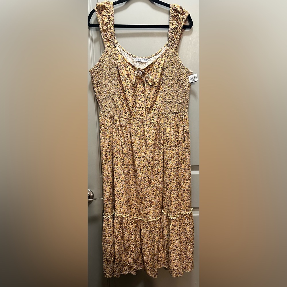 Arizona Jean Co. Size XXL Smocked Ruffled Dress NWT - Picture 1 of 6